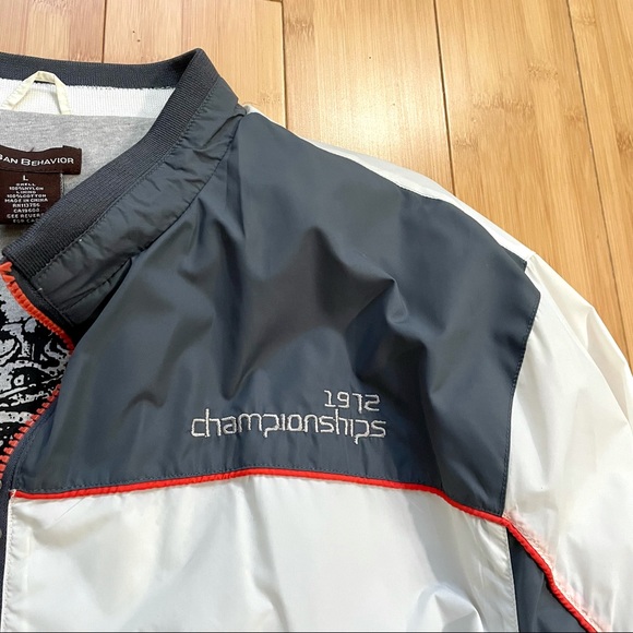 Windbreaker by Urban Behavior Racing Jacket 70’s Style Vintage Size Large - Picture 4 of 8